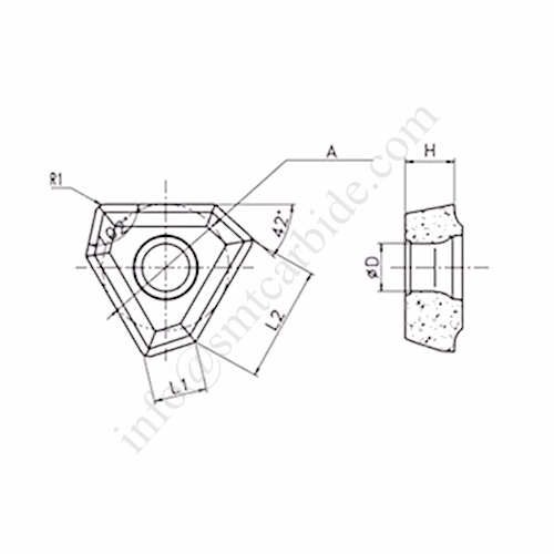 Deep hole drill Inserts-TPMX14T308-8329